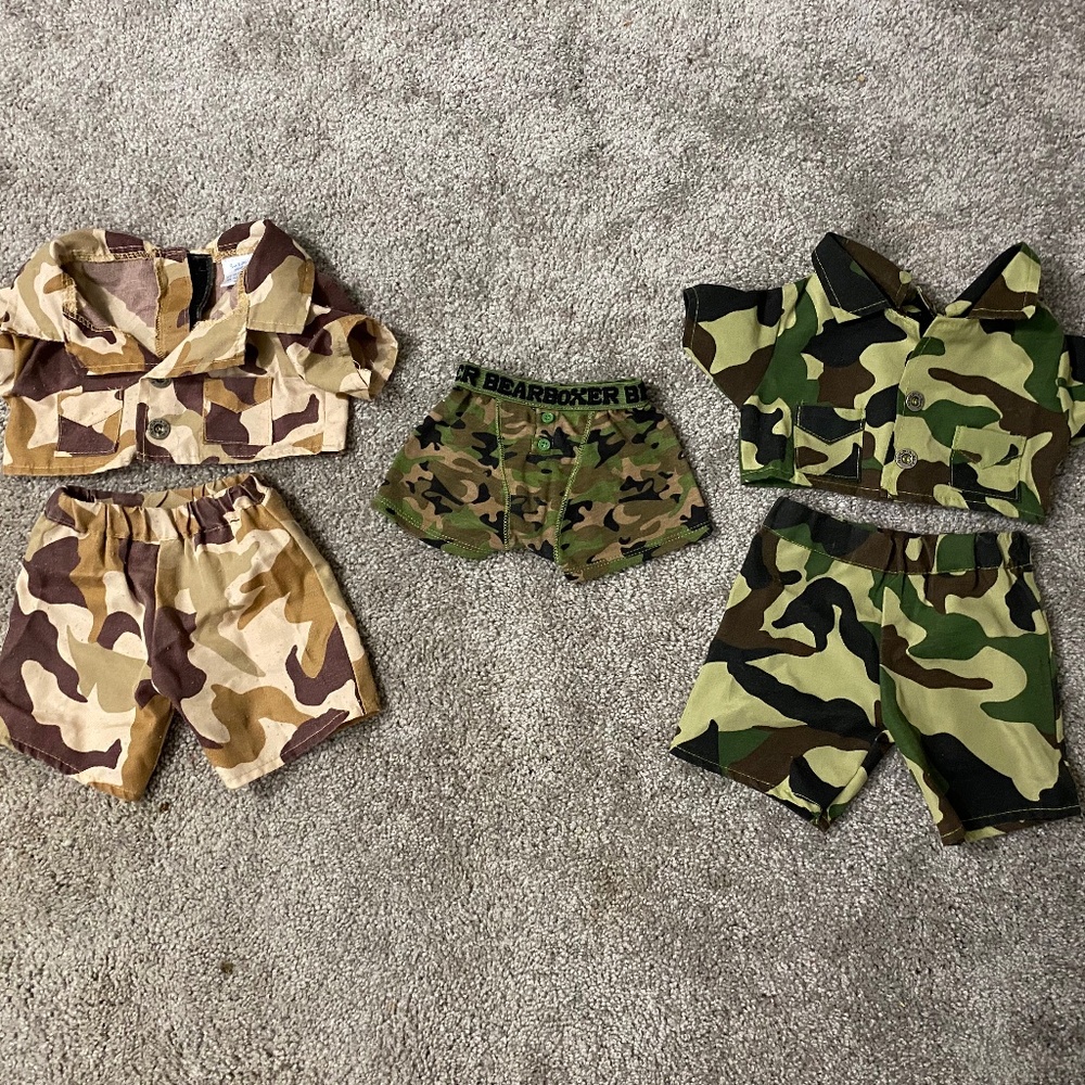 Build-A-Bear 2 Set Army Outfits